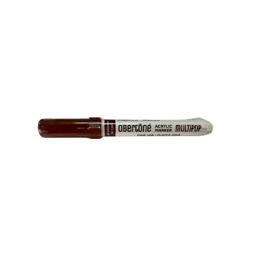 MARCADOR ACRILICO P/BALA OBERTONE 215 6 BROWN MULTIPOP