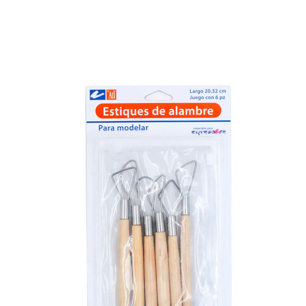 JUEGO C/6 ESTIQUES DE ALAMBRE S/CORTE