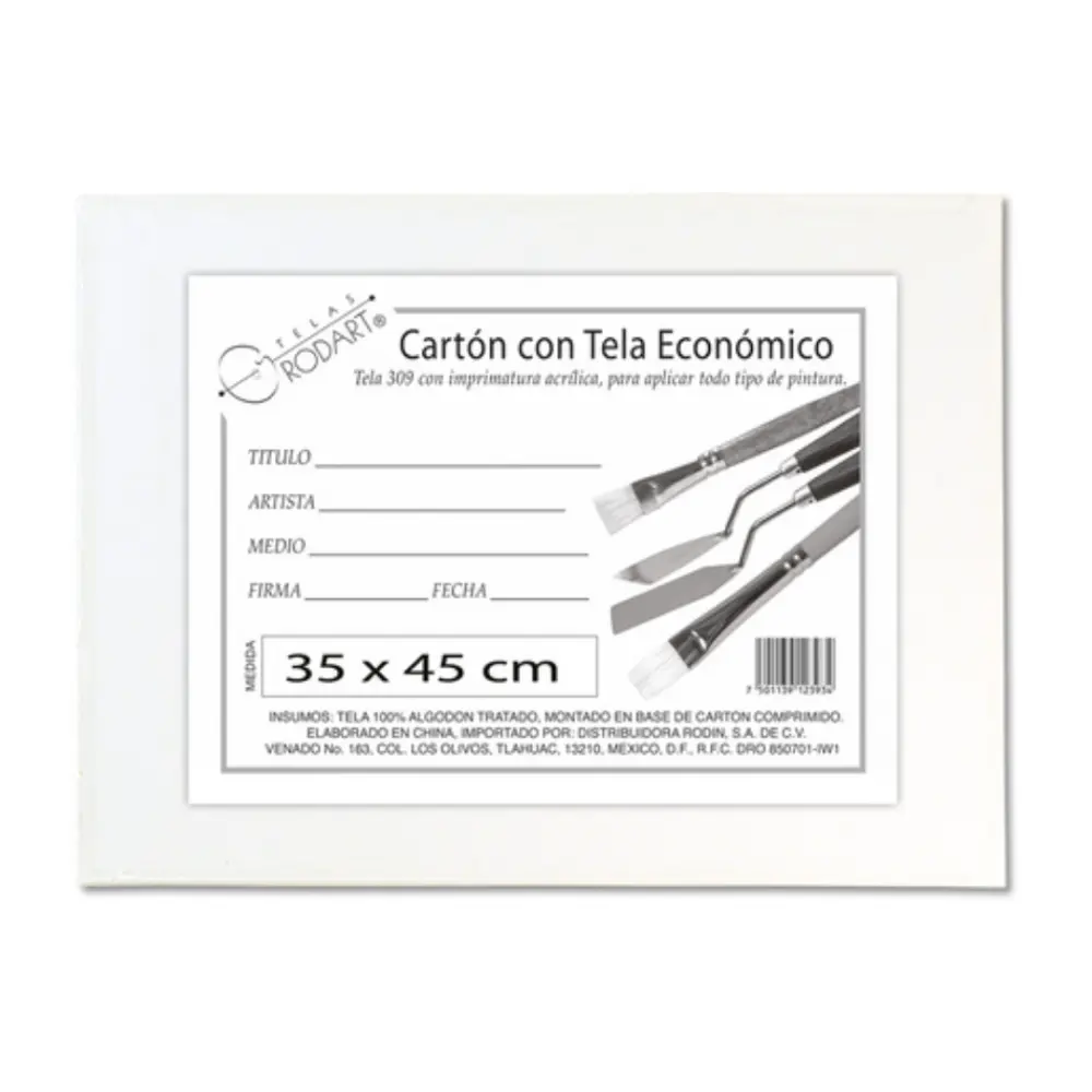 CARTÓN C/ TELA ECONOMICO RECTANGULAR RODIN 35 X 45CM