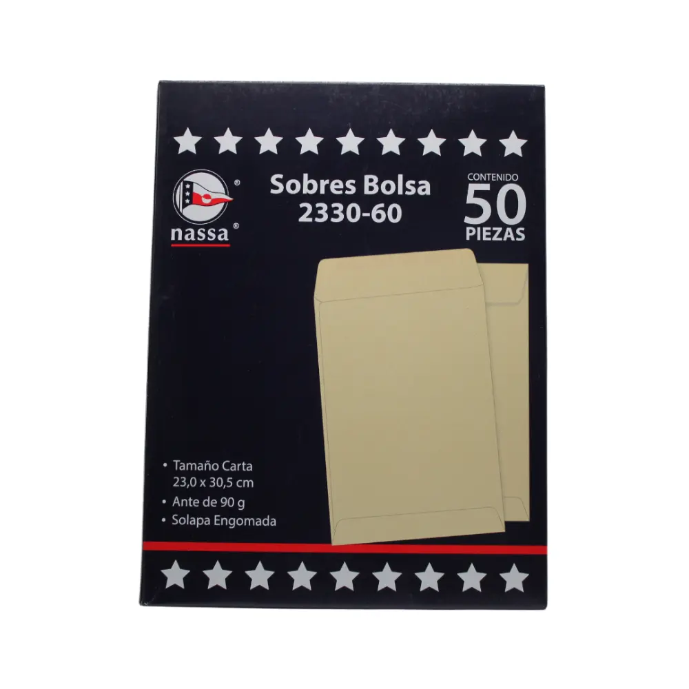 SOBRE BOLSA 295 ANTE CARTA 2330-60 PTE. C/50 PZAS