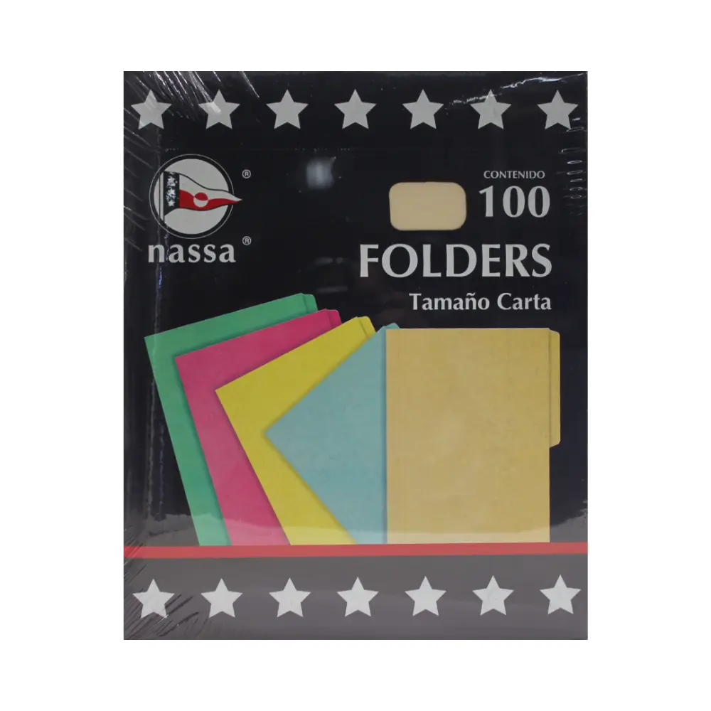 FOLDER CARTA CREMA NASA PTE. C/100 PZAS.