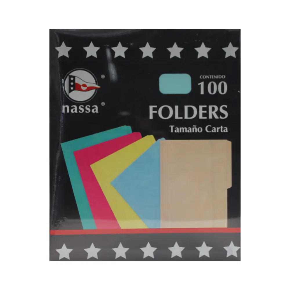 FOLDER CARTA AZUL NASA PTE. C/100 PZAS.