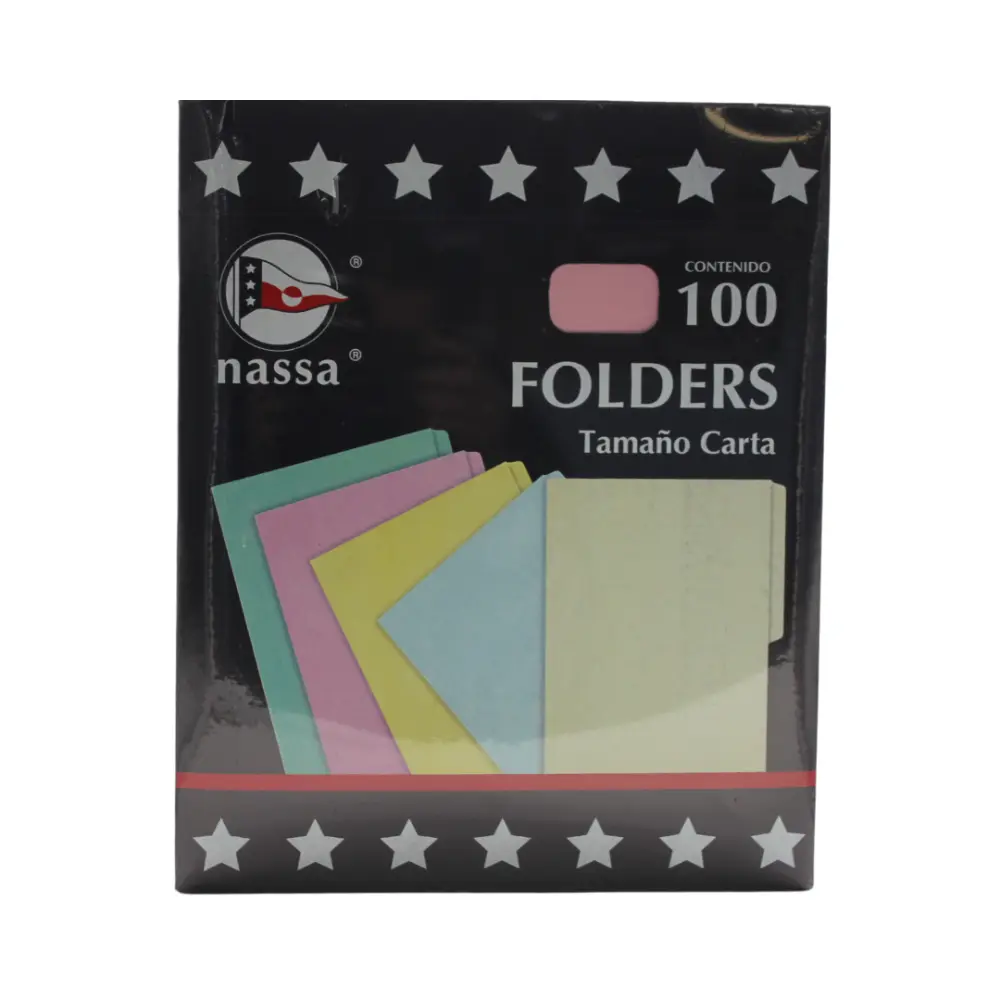 FOLDER CARTA ROSA NASA PTE. C/100 PZAS.