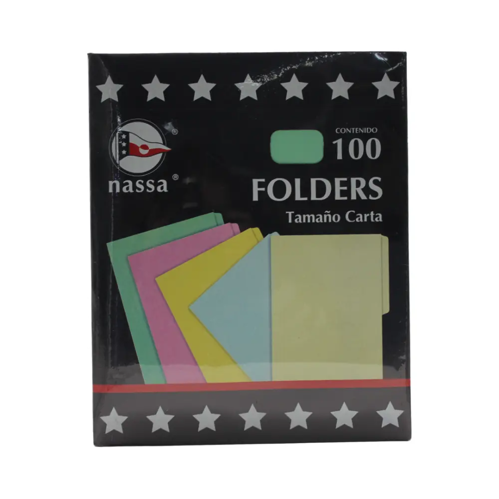 FOLDER CARTA VERDE NASA PTE. C/100 PZAS.