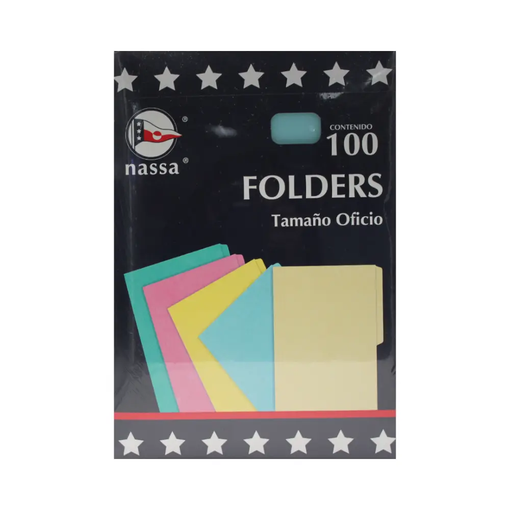 FOLDER OFICIO AZUL NASA PTE. C/100 PZAS.