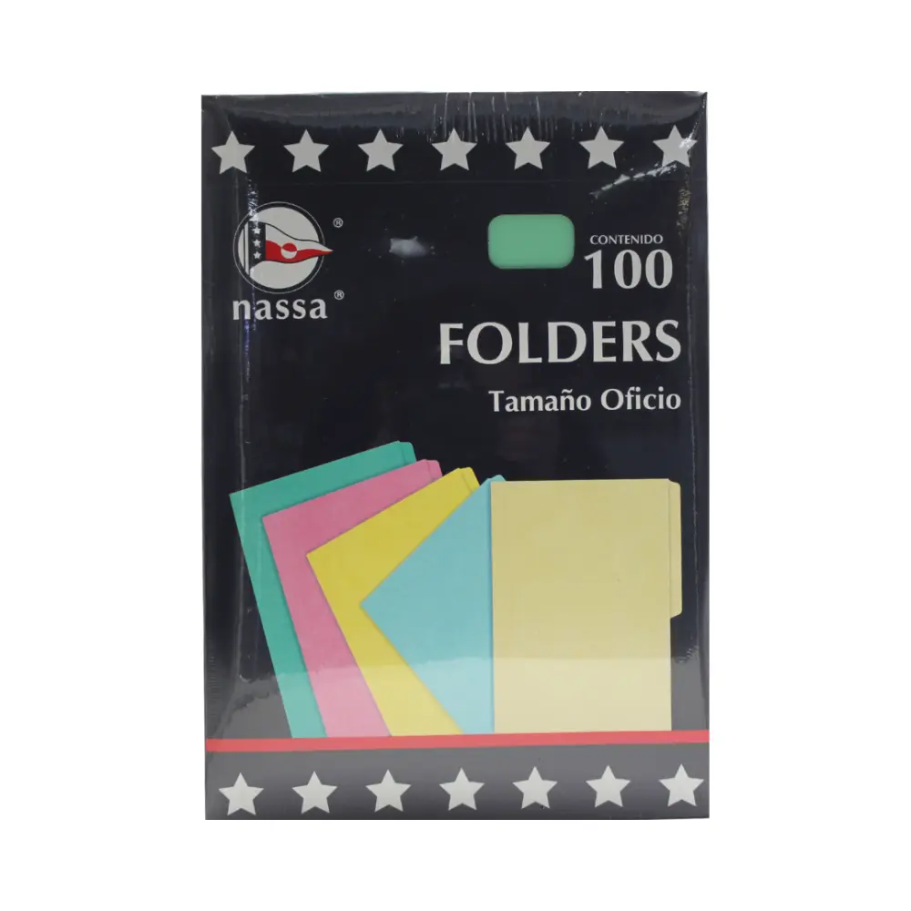 FOLDER OFICIO VERDE NASA PTE. C/100 PZAS.