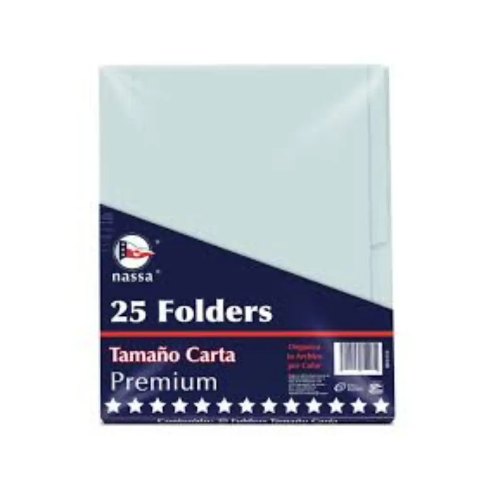 FOLDER CARTA NASA PTE. C/25 AZUL