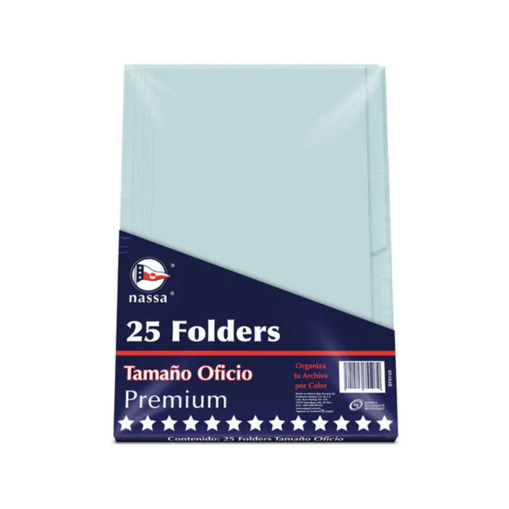 FOLDER OFICIO NASA PTE. C/25 AZUL