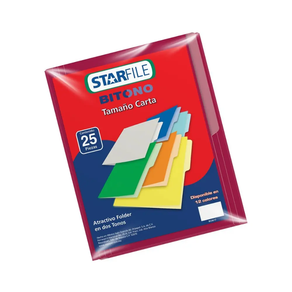 FOLDER STARFILE BITONO CARTA PTE. C/25 BORGOÑA