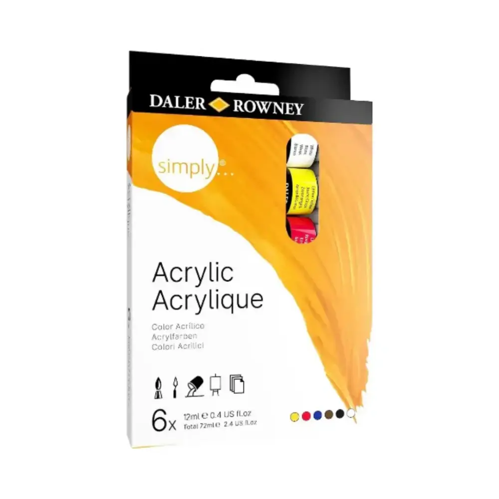 SET SIMPLY ACRYLIC 6X12ML