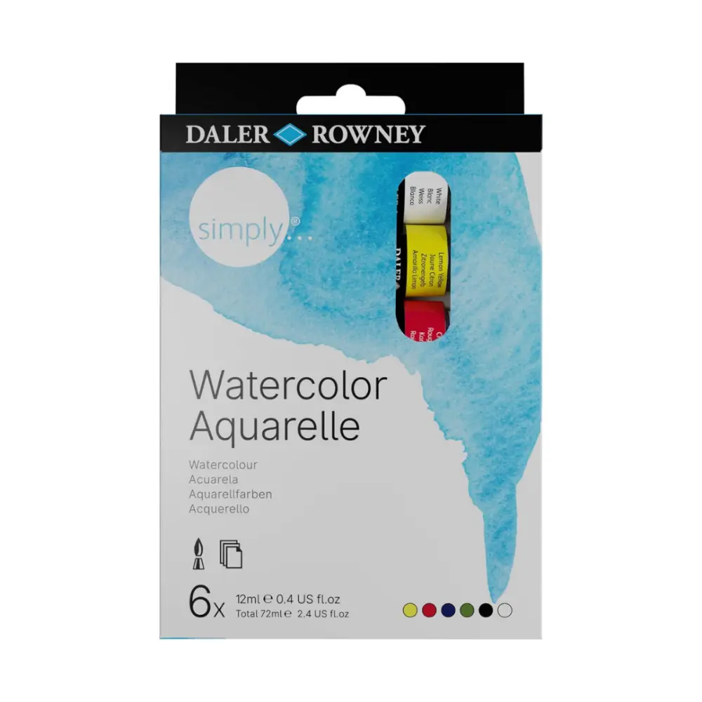 SET SIMPLY WATERCOLOUR 6X12ML