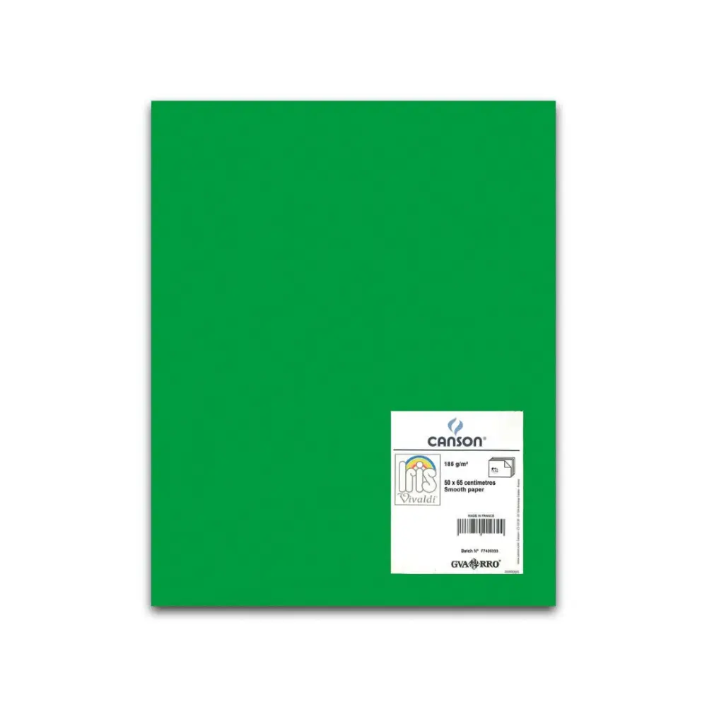 CARTULINA I. VIVALDI 50X65 185G VERDE VIVO  30