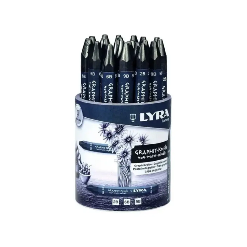 CRAYON LYRA DE GRAFITO - TUBO CON 24 CRAYONES 2B, 6B Y 9B
