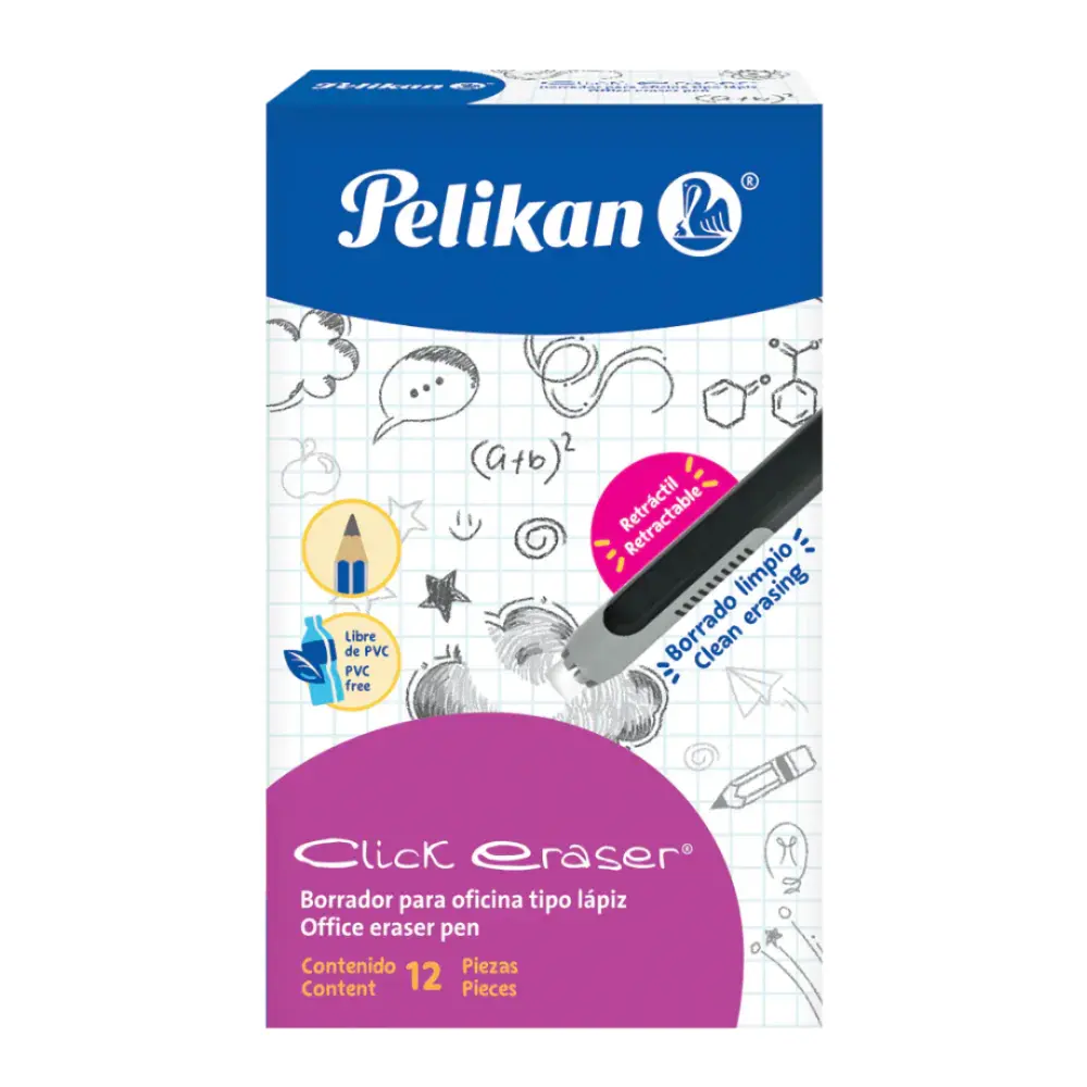 BORRADOR PELIKAN CLICK ERASER ESCOLAR