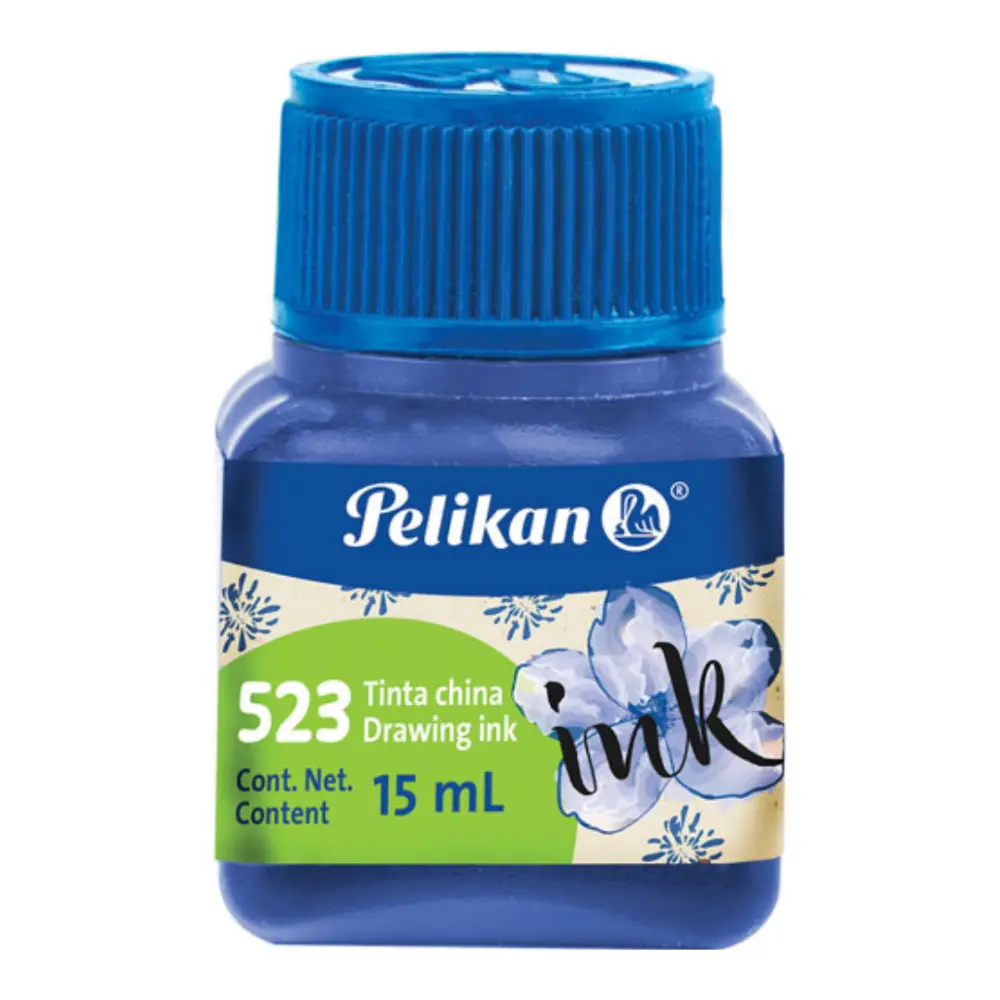 TINTA CHINA 523 PELIKAN AZUL ULTRA.