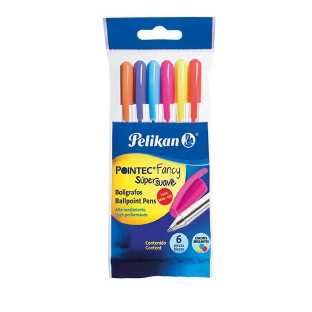 BOLIGRAFO PELIKAN POINTEC PTE. C/6 COLORES