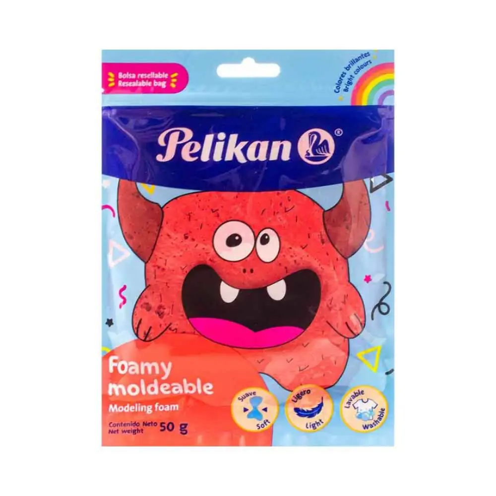 FOAMY MOLDEABLE PELIKAN 50 GR. ROJO