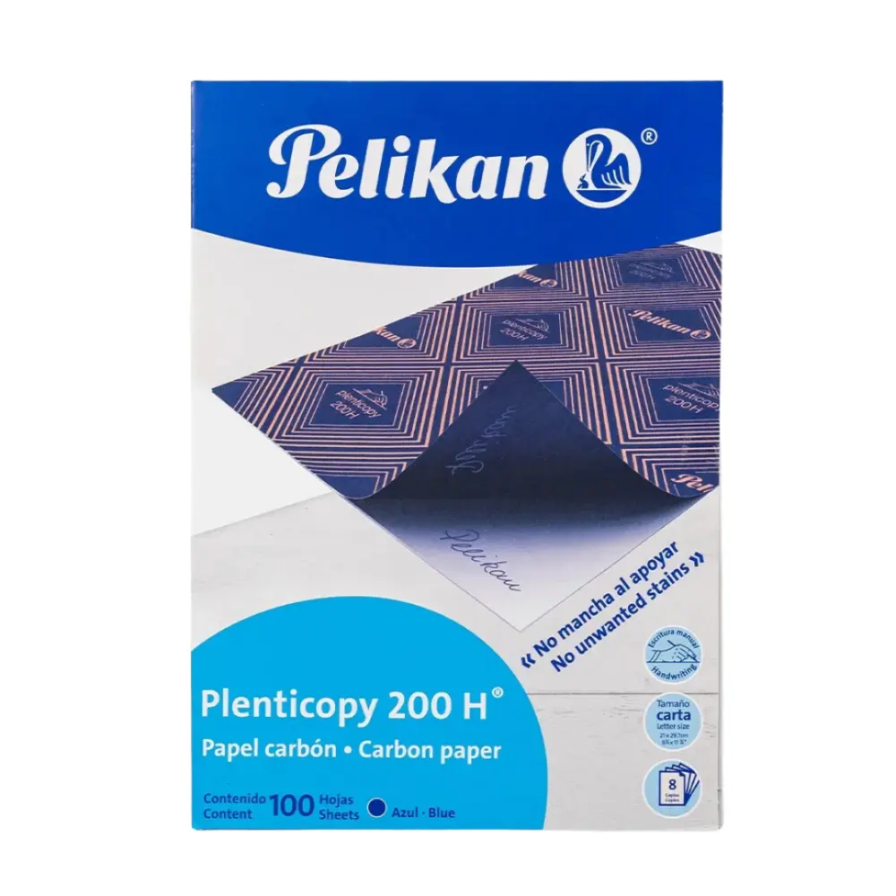 PAPEL CARBON PELIKAN MODELO 200H CARTA AZUL PTE. C/100