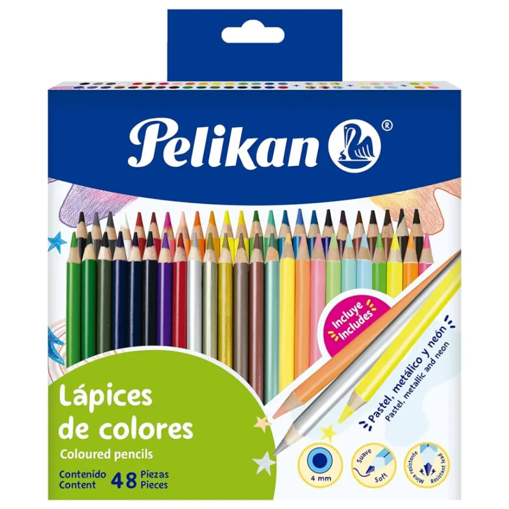 COLORES PELIKAN  CAJA C/48 PZAS.