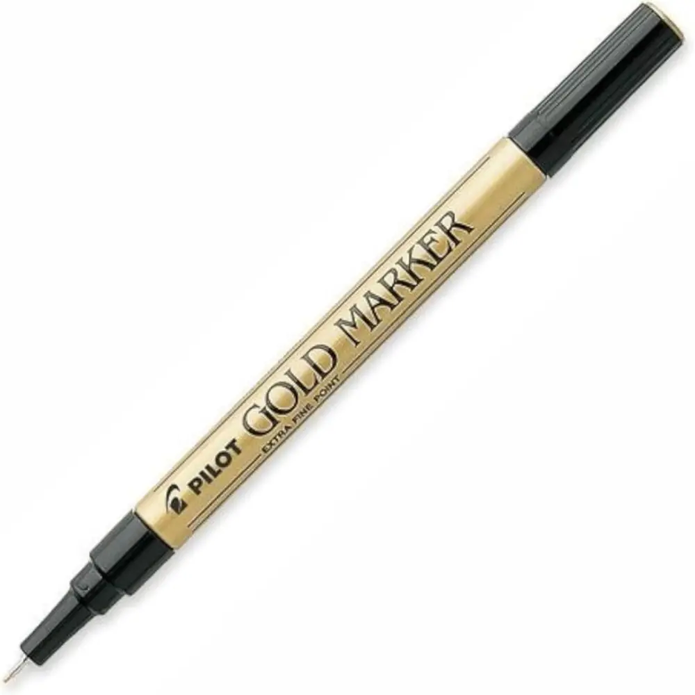 MARCADOR PILOT METALICO PUNTO EXTRA FINO ORO