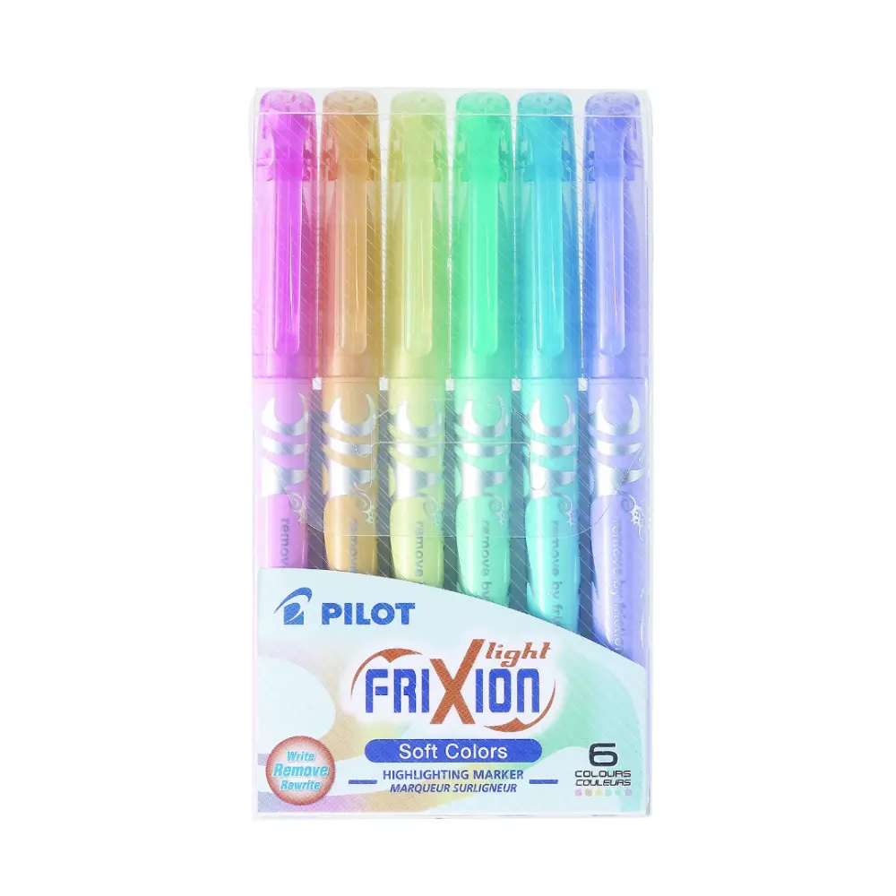 RESALTADOR PILOT FRIXION PASTEL PTE. C/6 PZAS.