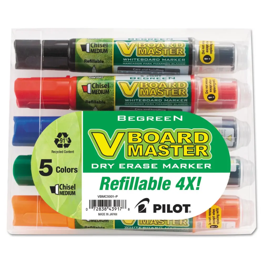 MARCADORES PARA PINTARRON PILOT V-BOARD PTE. C/5 PZAS.