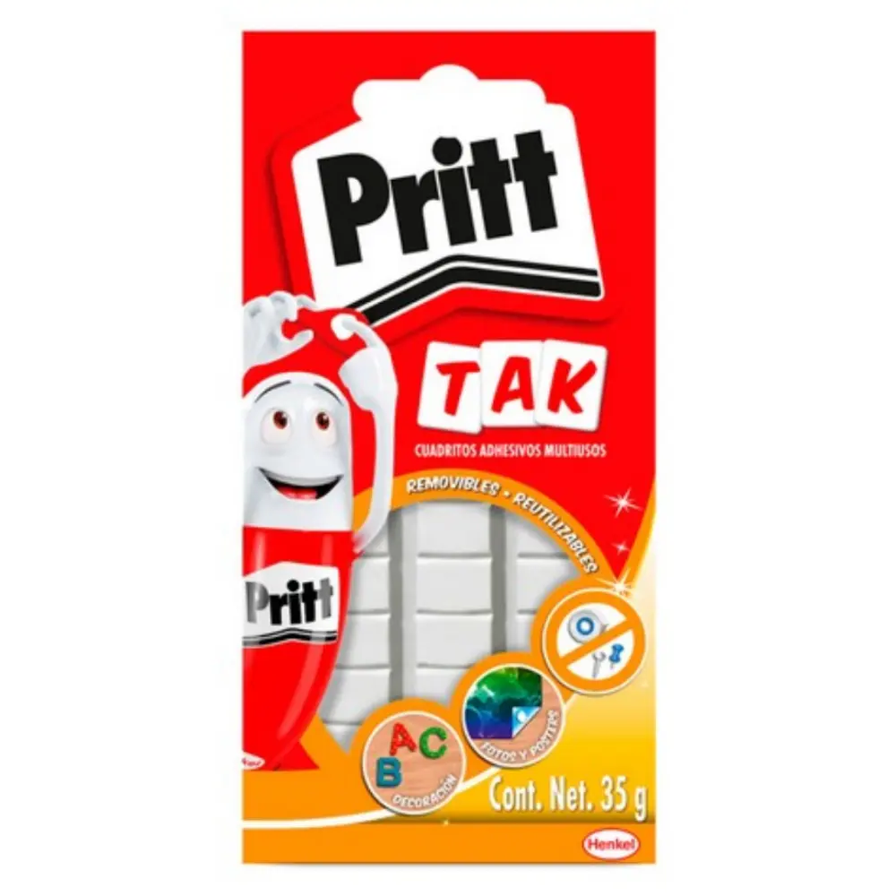 CUADRITOS ADHESIVOS  PRITT TAK 35 GRS.