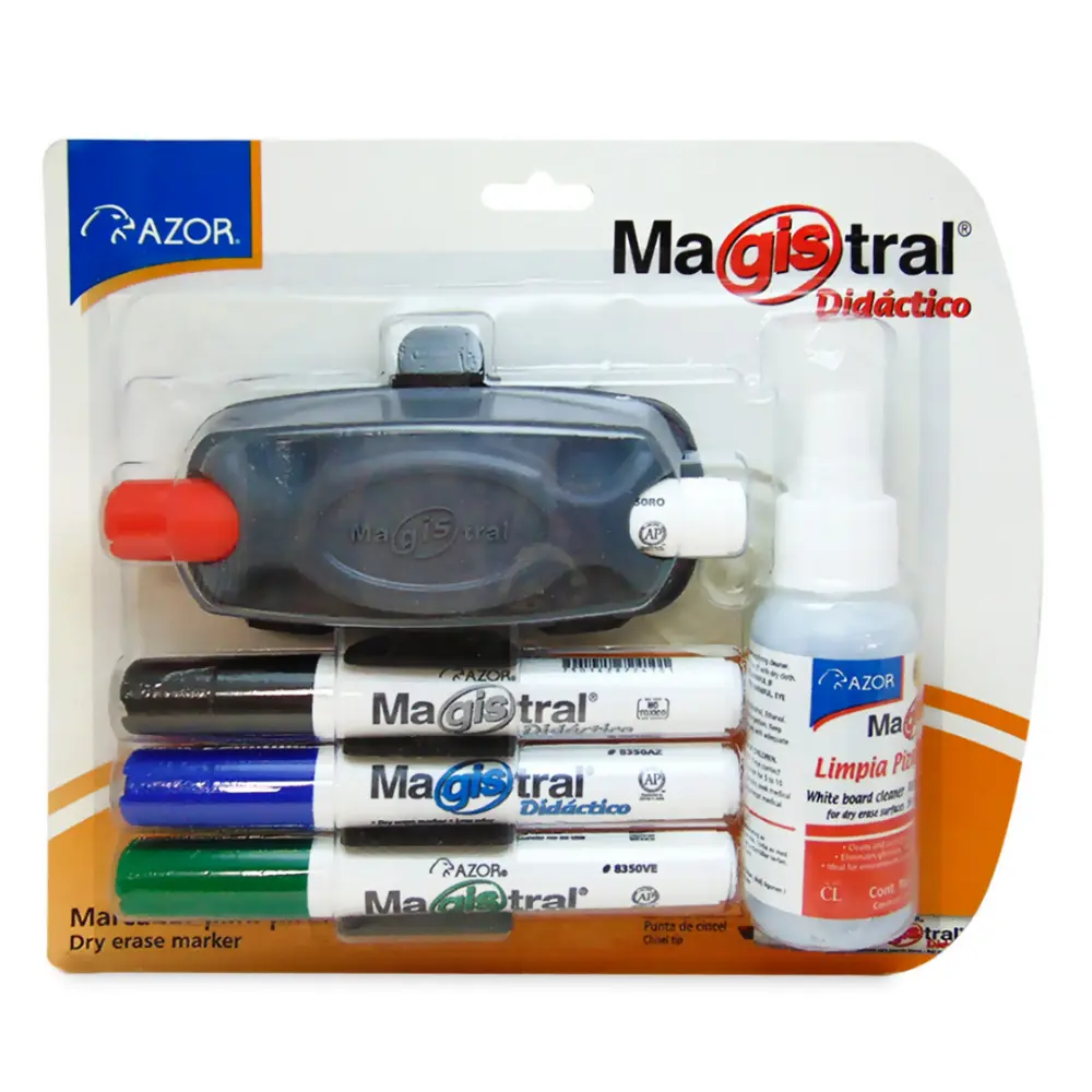 MARCADOR MAGISTRAL DIDACTICO KIT C/6 PZAS.