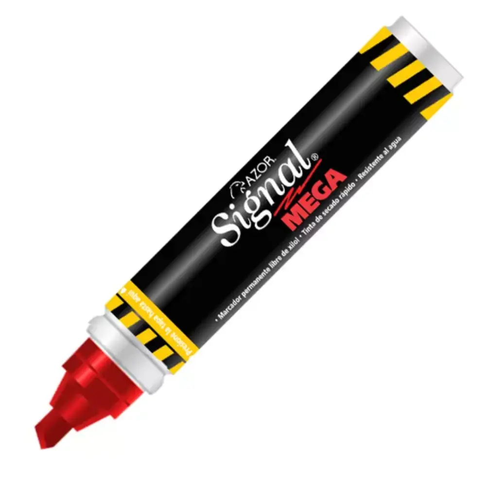 MARCADOR SIGNAL MEGA PERMANENTE ROJO