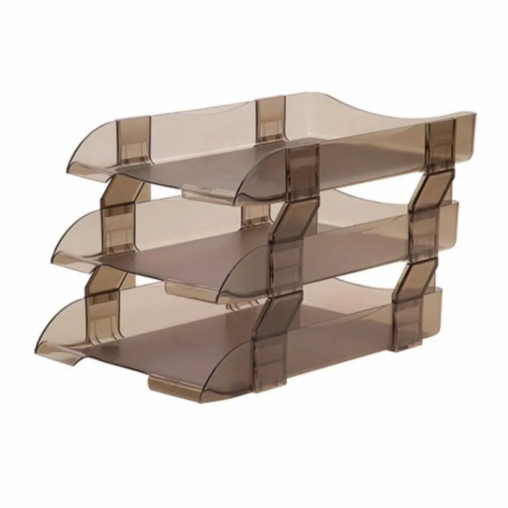PAPELERA SABLON TRES PISOS CARTA HUMO 2536HU
