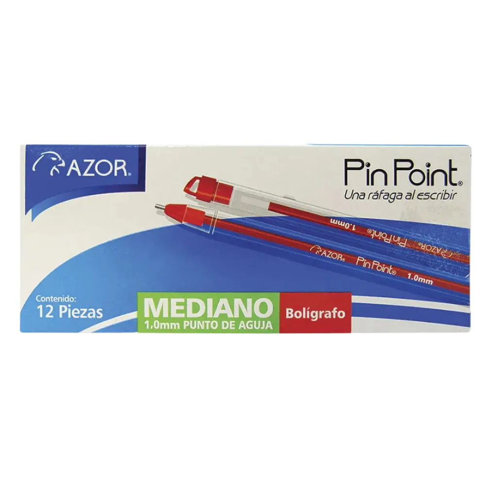 BOLIGRAFO AZOR PIN POINT P/MEDIANO ROJO