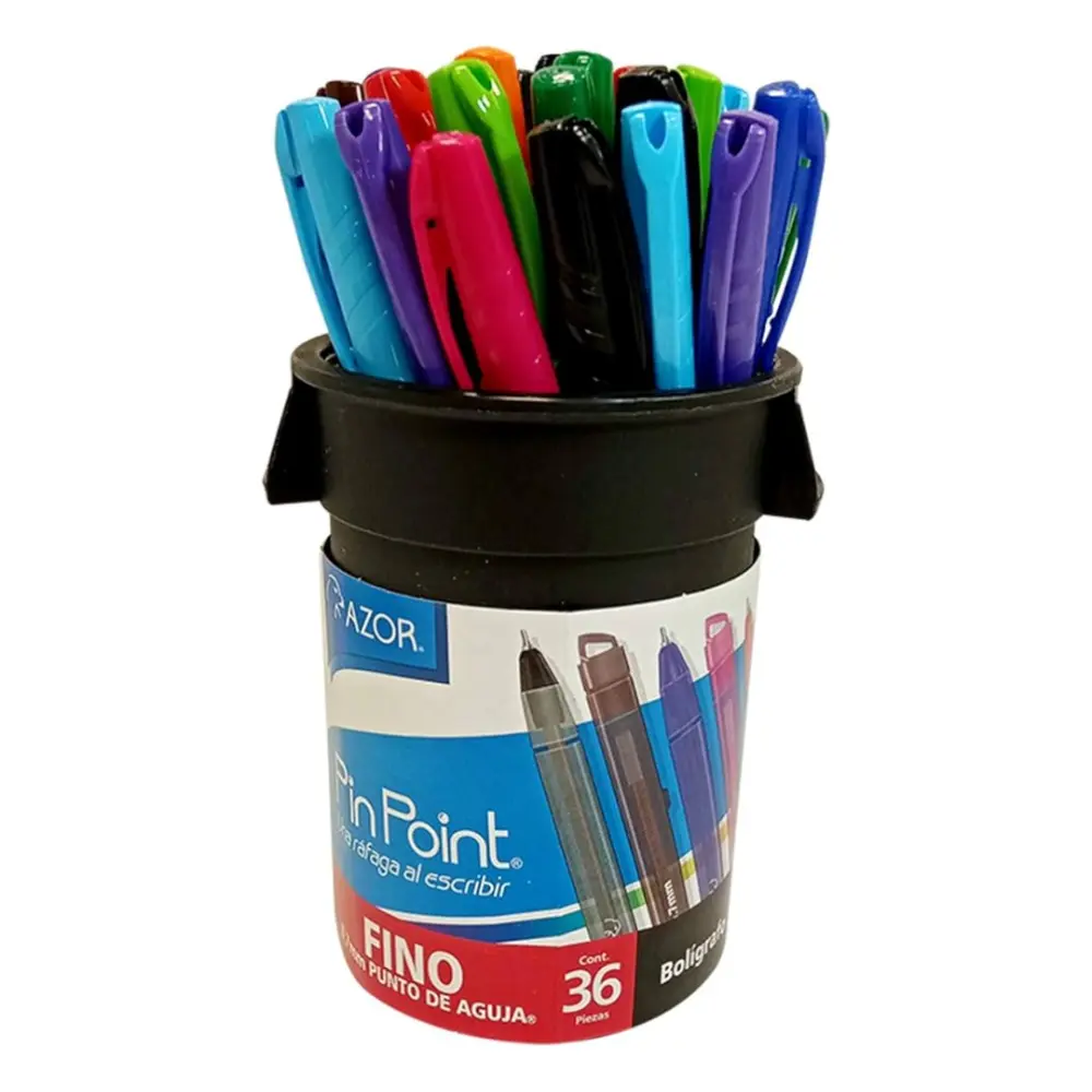 BOLIGRAFO AZOR PIN POINT 6810B P/FINO FASHION BOTE C/36 PZAS.