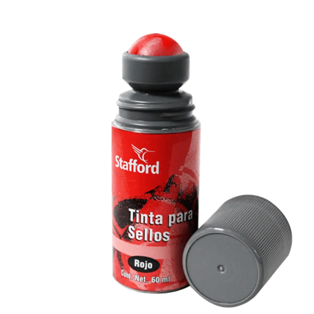 TINTA P/SELLOS STAFFORD  ROJA 60 ML.