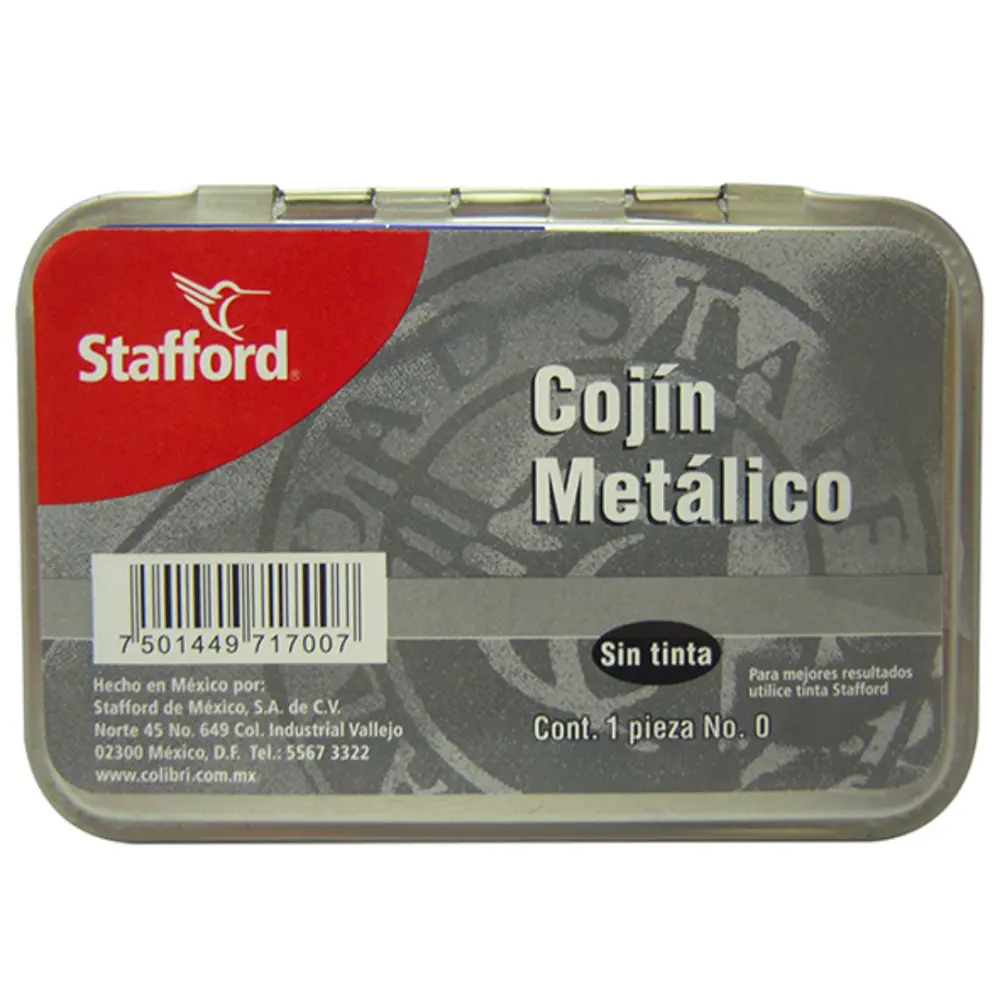 COJIN P/SELLOS METALICO STAFFORD NO.0 S/TINTA