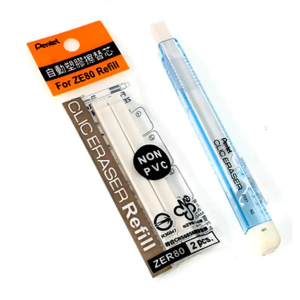 BORRADOR DE REPUESTO PENTEL CUADRADO ZE80 C/2 PZA