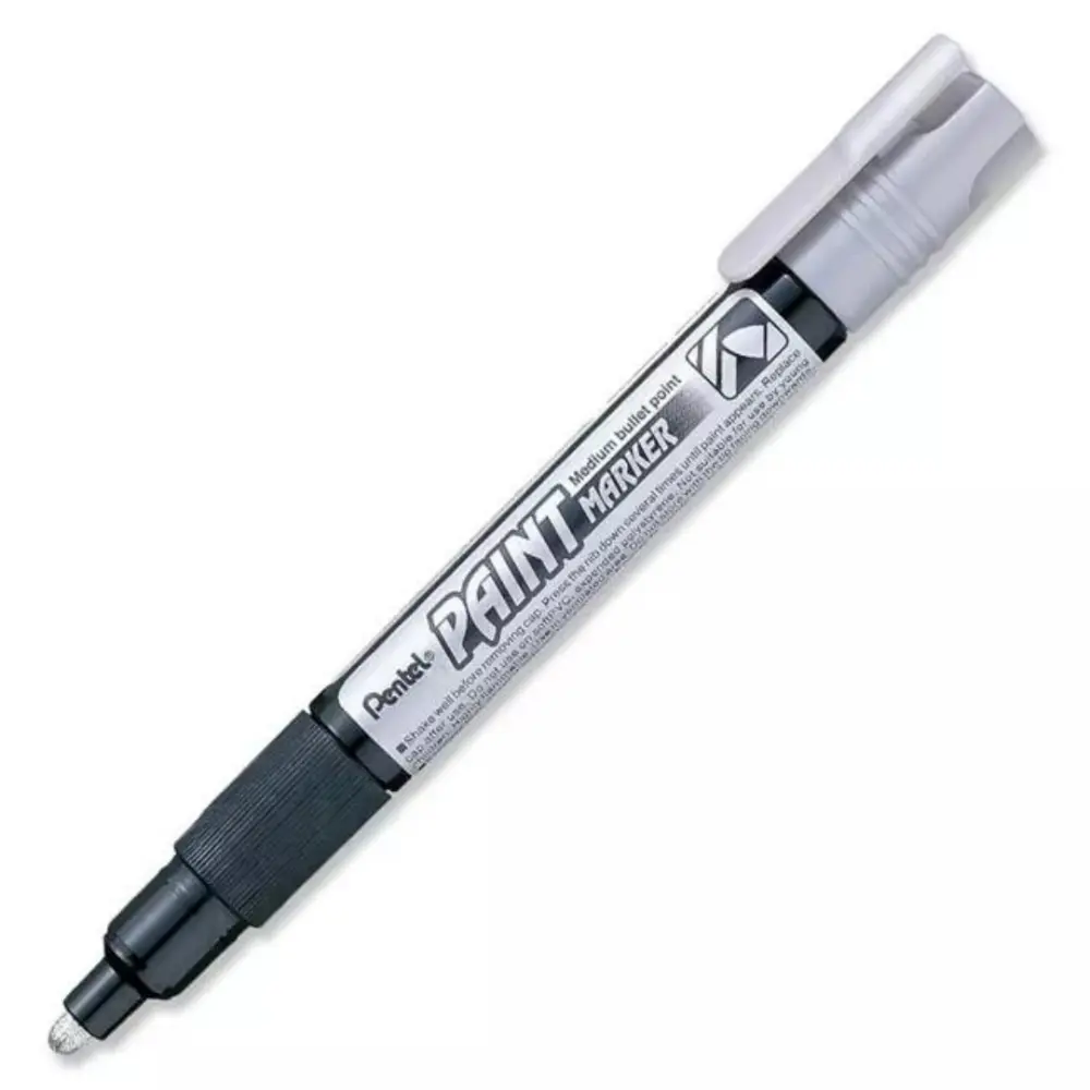 MARCADOR PENTEL PAINT MARKER MMP20-Z PLATA