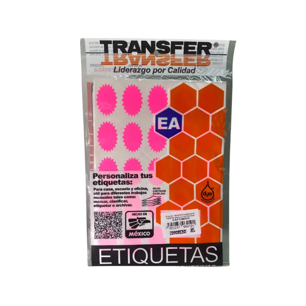 ETIQUETA ADHESIVA OFERTAS C/175 ROSA TRANSFER