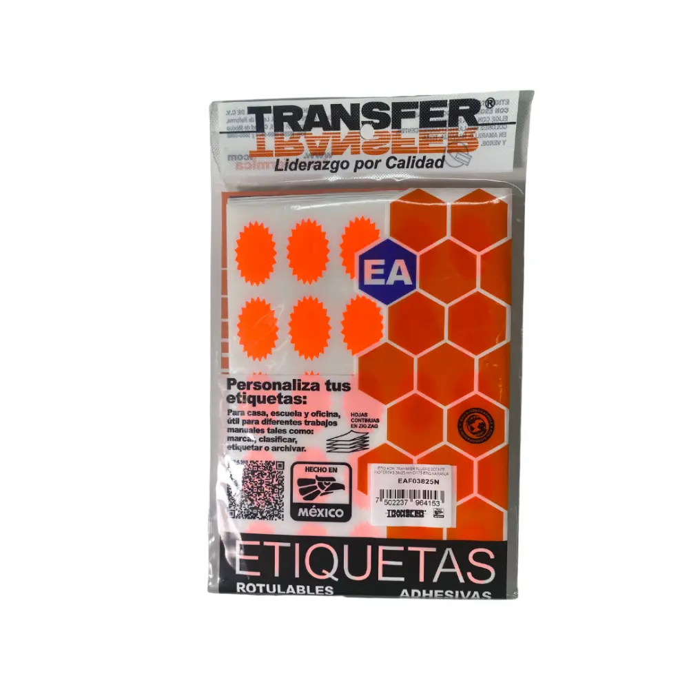 ETIQUETA ADHESIVA OFERTAS C/175 NARANJA TRANSFER