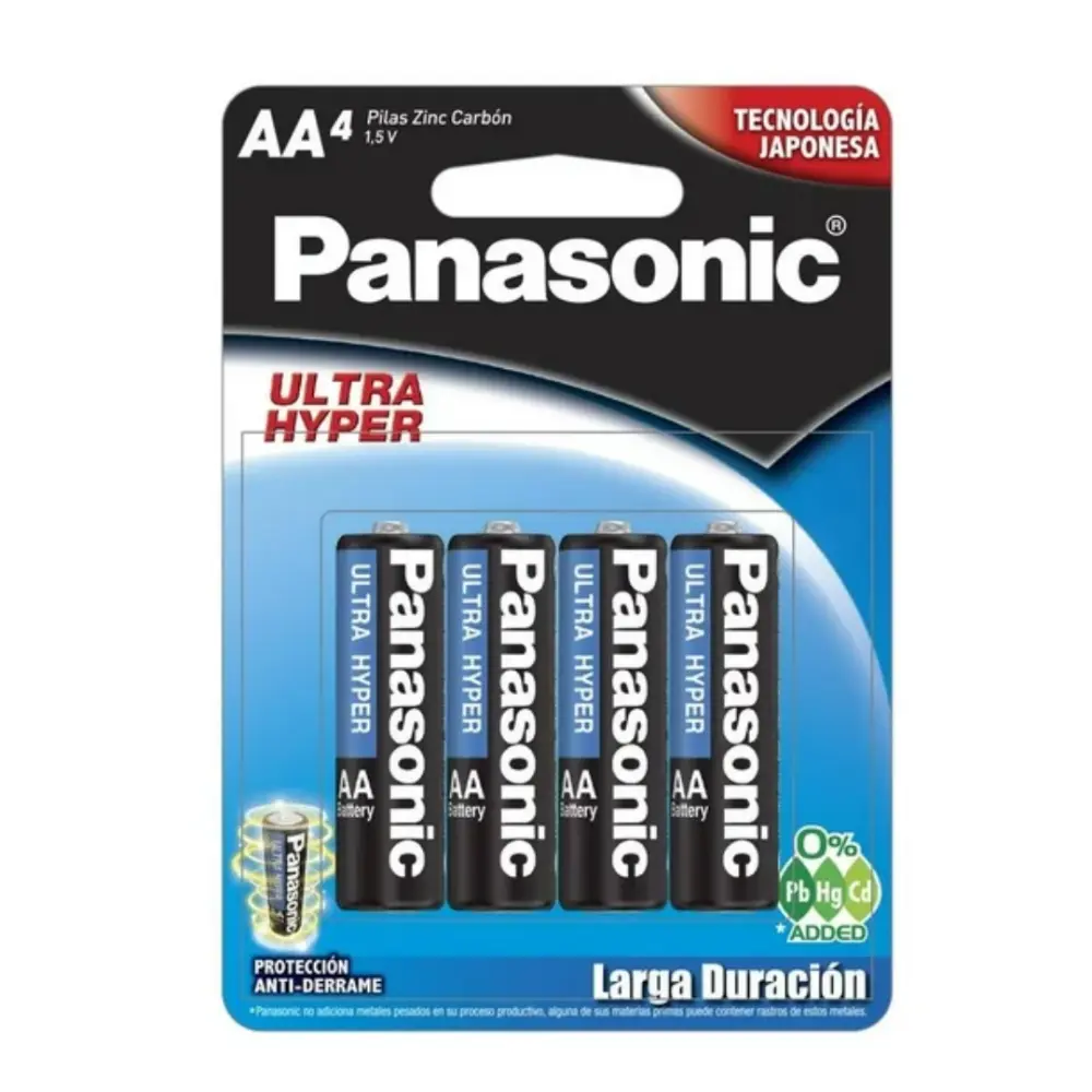PILA CARBON PANASONIC AA C/4 PZAS.
