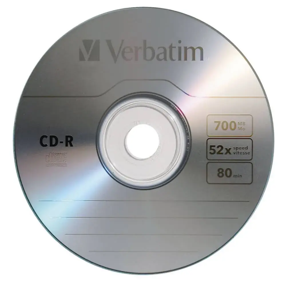 DISCO COMPACTO CD-R 700 MB VERBATIM EN ESTUCHE VB94776