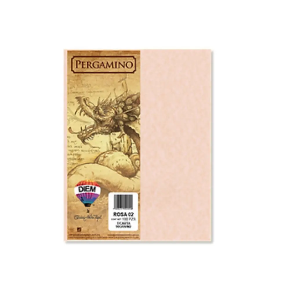 CARTULINA PERGAMINO DIEM T/C C/50 02-ROSA