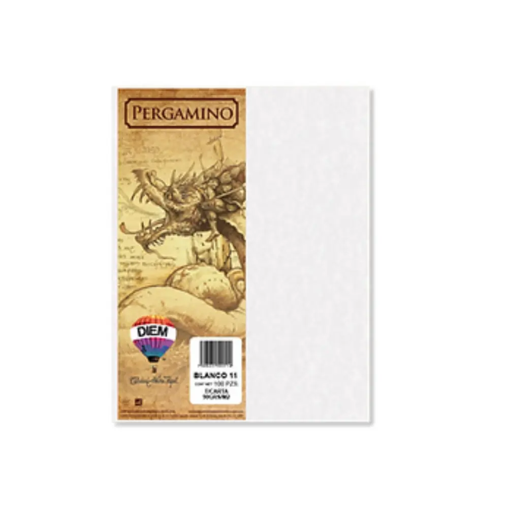 CARTULINA PERGAMINO DIEM T/C C/50 11-BLANCO