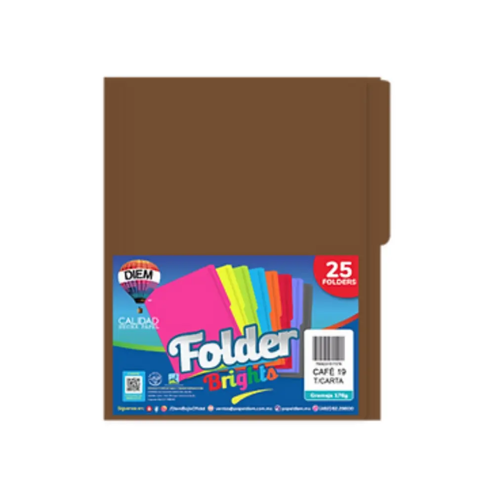 FOLDER BRIGHTS DIEM PTE. C/25 PZAS. CAFE 19