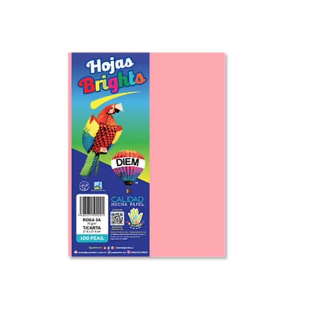 PAPEL DIEM CARTA BRIGHTS PTE. C/100 03A ROSA