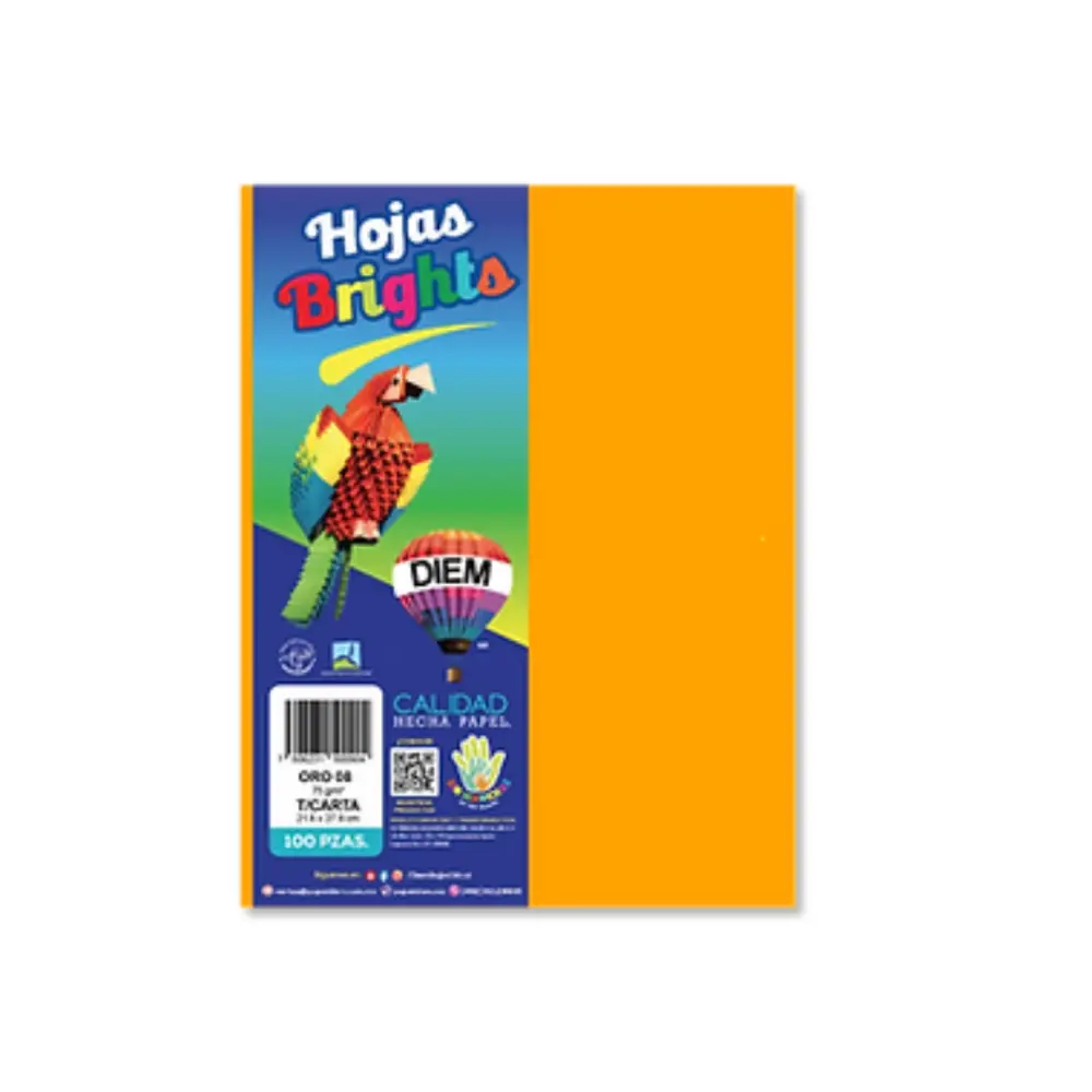 PAPEL DIEM CARTA BRIGHTS PTE. C/100 08 ORO