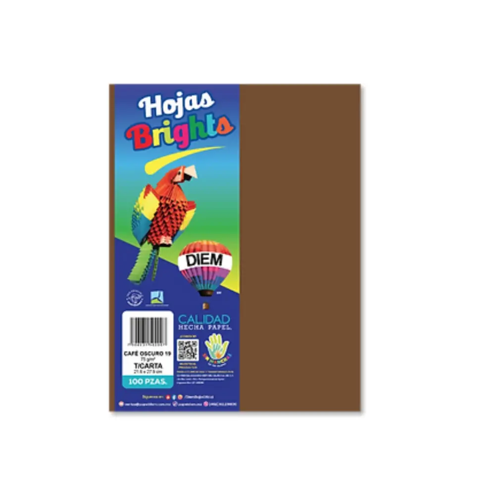 PAPEL DIEM CARTA BRIGHTS PTE. C/100 19 CAFE OSCURO