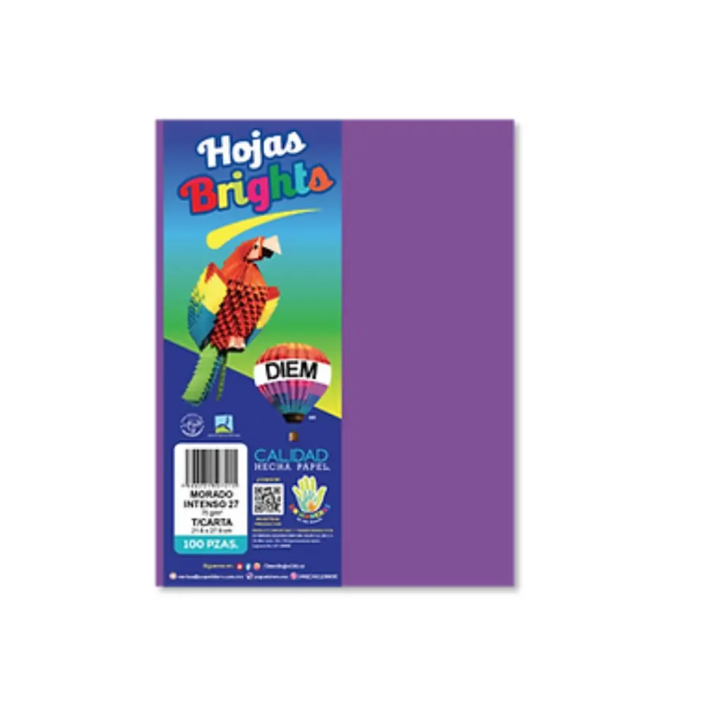 PAPEL DIEM CARTA BRIGHTS PTE. C/100 27 MORADO INTENSO