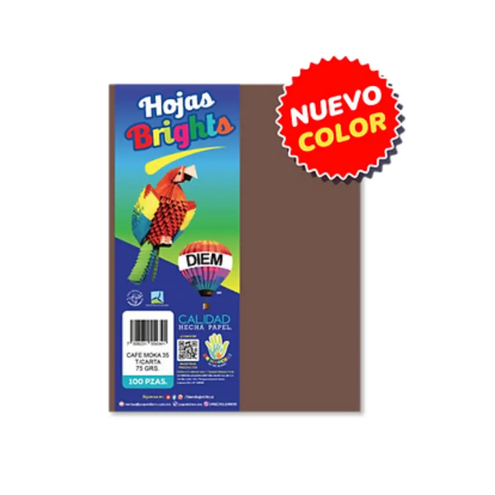 PAPEL DIEM CARTA BRIGHTS PTE. C/100 35 CAFE MOKA