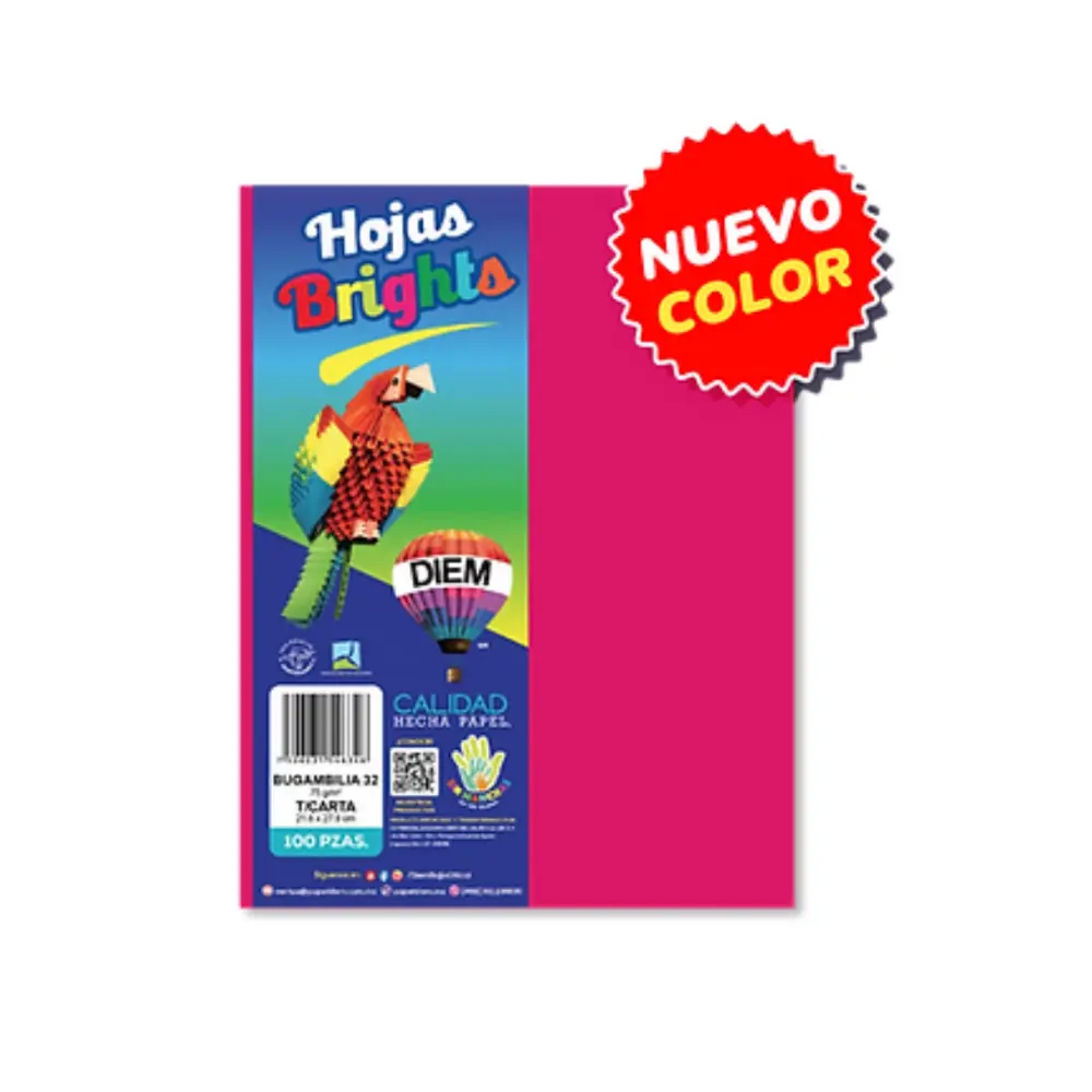 PAPEL DIEM CARTA BRIGHTS PTE. C/100 32 BUGAMBILIA