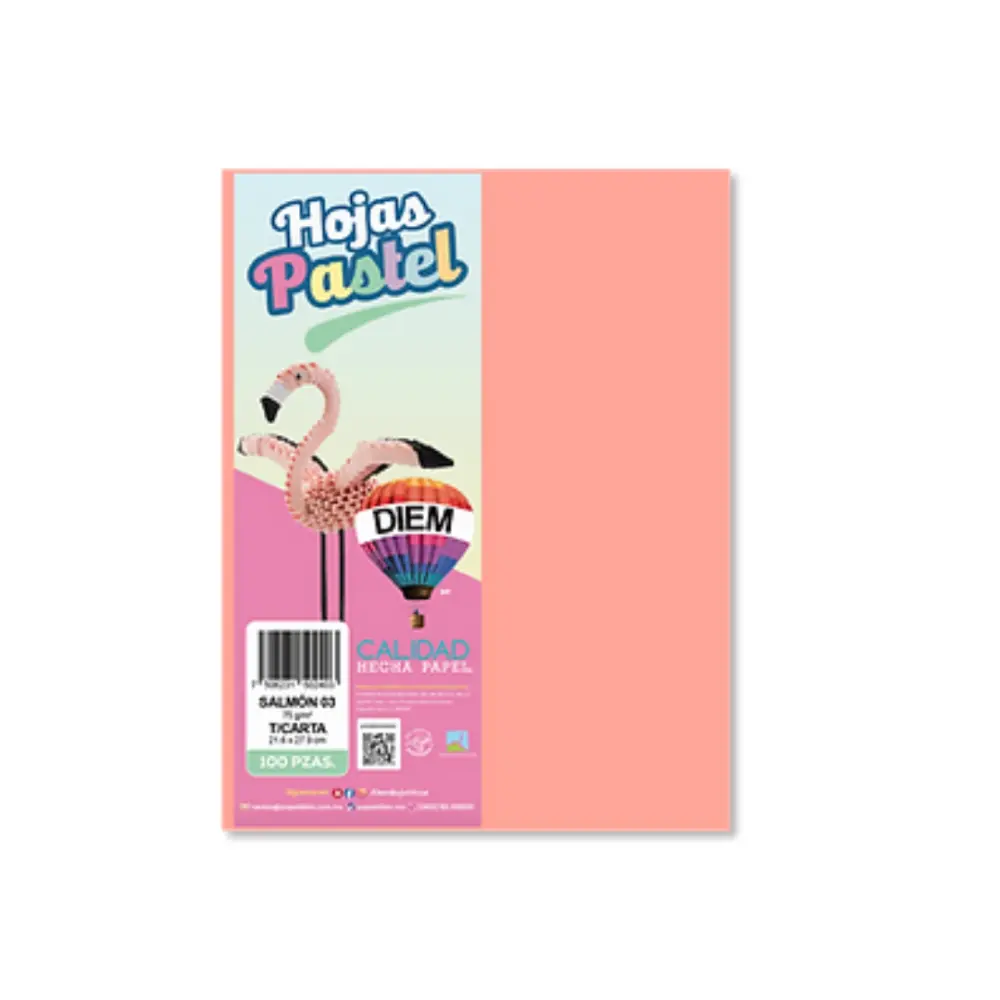 PAPEL DIEM CARTA PASTEL PTE. C/100 03 SALMON